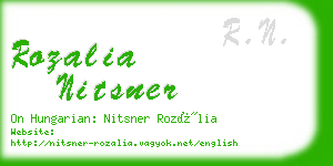 rozalia nitsner business card